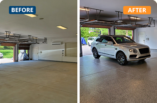 Concrete Epoxy Before and After Image